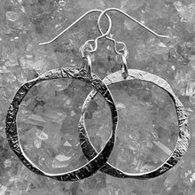 Load image into Gallery viewer, Forged: Etched Circle Drop Earrings (Small Size)