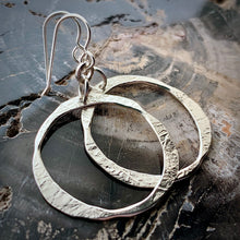 Load image into Gallery viewer, Forged: Etched Circle Drop Earrings (Small Size)