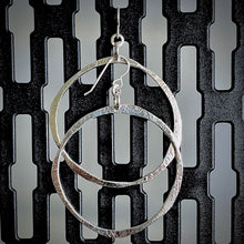 Load image into Gallery viewer, Forged: Etched Circle Drop Earrings (Large Size)