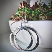 Load image into Gallery viewer, Forged: Etched Circle Drop Earrings (Small Size)