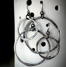 Load image into Gallery viewer, Forged: Etched Circle Drop Earrings (Small Size)