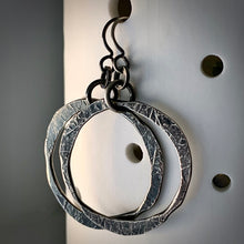 Load image into Gallery viewer, Forged: Etched Circle Drop Earrings (Small Size)