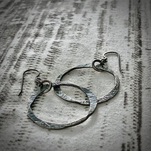 Load image into Gallery viewer, Forged: Etched Circle Drop Earrings (Small Size)