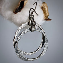 Load image into Gallery viewer, Forged: Etched Circle Drop Earrings (Small Size)