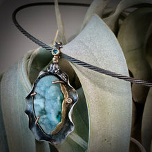 Load image into Gallery viewer, Natural Wonder: Chrysocolla and Malachite Druzy Necklace
