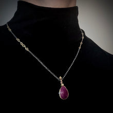 Load image into Gallery viewer, Natural Wonder: Teardrop Ruby Necklace