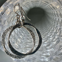 Load image into Gallery viewer, Forged: Etched Circle Drop Earrings (Small Size)