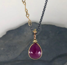 Load image into Gallery viewer, Natural Wonder: Teardrop Ruby Necklace
