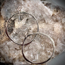 Load image into Gallery viewer, Forged: Etched Circle Drop Earrings (Large Size)