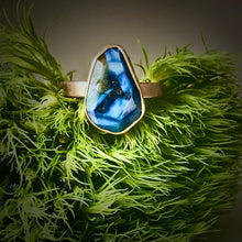 Load image into Gallery viewer, Natural Wonder: Blue Sapphire/Blue Diamonds Rose Gold Ring