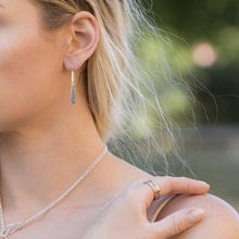Load image into Gallery viewer, Pavement Drips: Elongated Teardrop/Rivet Earrings