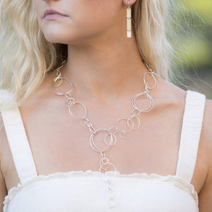 In Orbit: Clustered Loops Necklace