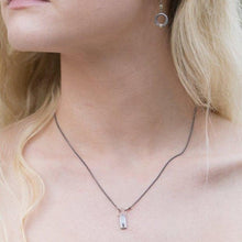 Load image into Gallery viewer, Modern Simplicity: Bar and Loop Diamond Necklace