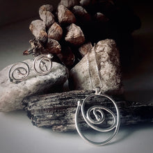 Load image into Gallery viewer, Spiral Trajectory: Coiled Rose Necklace