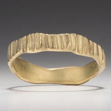 Load image into Gallery viewer, Textured Bark: Yellow Gold Narrow Ring