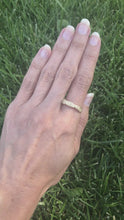 Load and play video in Gallery viewer, Textured Bark: Yellow Gold Narrow Ring