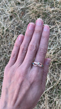 Load and play video in Gallery viewer, Geometry Perfected: White/Blue Diamonds Rose Gold Ring