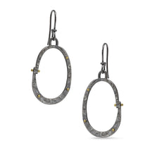 Load image into Gallery viewer, Forged: Rivet/Oval Drop Earrings
