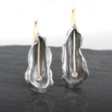 Load image into Gallery viewer, Organic Matter: Diamond Petal Drop Earrings