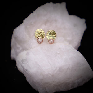 Organic Matter: Diamonds-18K Gold Stepping Stones Stud Earrings