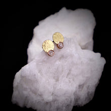 Load image into Gallery viewer, Organic Matter: Diamonds-18K Gold Stepping Stones Stud Earrings
