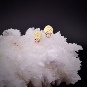 Organic Matter: Diamonds-18K Gold Stepping Stones Stud Earrings