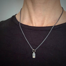 Load image into Gallery viewer, Modern Simplicity: Petite Bar and Loop Diamond Necklace
