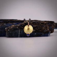 Load image into Gallery viewer, Organic Matter: Sapphire and Diamonds-18K Yellow Gold Stepping Stones Necklace
