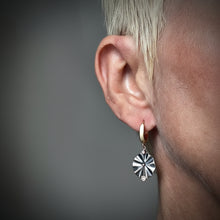 Load image into Gallery viewer, Organic Matter: Lilly Pad Diamond Hoop &amp; Drop Earrings
