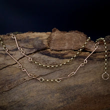 Load image into Gallery viewer, Organic Matter: 14K Yellow Gold and 14K Rose Gold Chain  Necklace-Item #DIA401B
