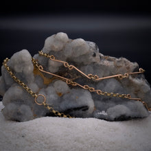 Load image into Gallery viewer, Organic Matter: 14K Yellow Gold and 14K Rose Gold Chain  Necklace-Item #DIA401B
