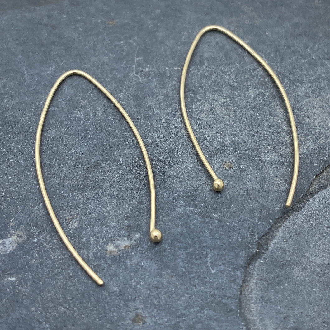 In Orbit: Oval Drop Earrings (Gold Options)