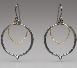 In Orbit: Double Loop Drop Earrings