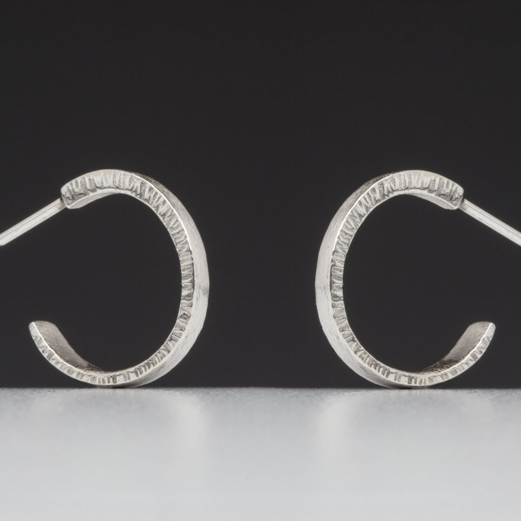 Forged: Textured Hoop Earrings