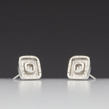 Load image into Gallery viewer, Forged: Raised Square Stud Earrings
