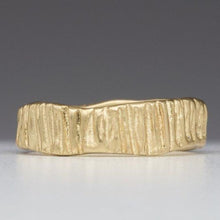 Load image into Gallery viewer, Textured Bark: Yellow Gold Wide Ring
