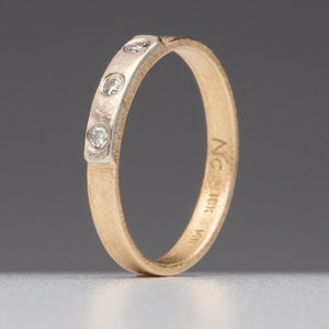 Modern Simplicity: Three-Diamond Gold Ring