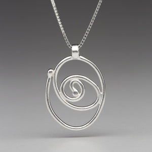 Spiral Trajectory: Coiled Rose Necklace