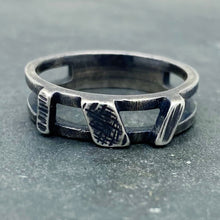 Load image into Gallery viewer, Asymmetrical Bars: Sterling Silver Ring

