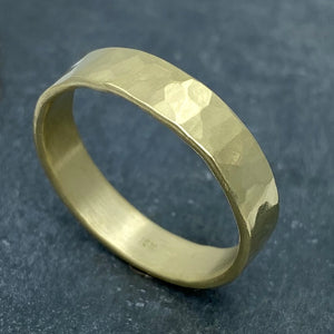 Forged: Yellow Gold Hammered Ring