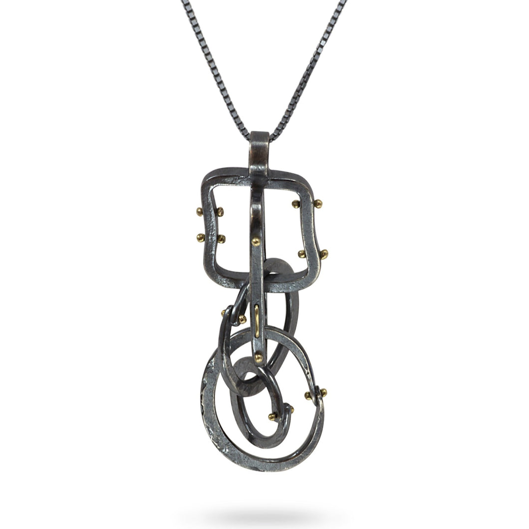 Forged: Geometric Rivet Necklace