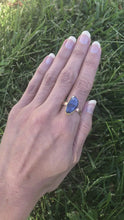 Load and play video in Gallery viewer, Natural Wonder: Blue Sapphire/Blue Diamonds Rose Gold Ring
