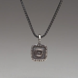 Forged: Raised Square Necklace