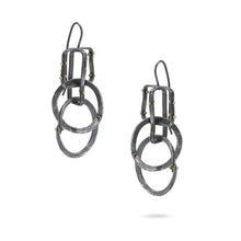Load image into Gallery viewer, Forged: Geometric Rivet Drop Earrings
