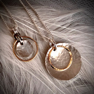 Gilded: Double Disk Layered Necklace