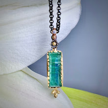 Load image into Gallery viewer, Natural Wonder: Green Tourmaline and Diamond Necklace
