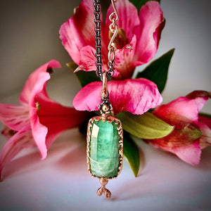 Natural Wonder: Green Tourmaline Necklace