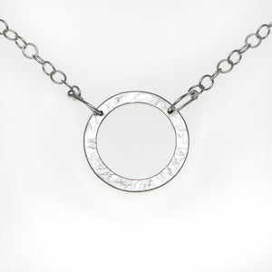 Forged: Simple Circle Etched Necklace