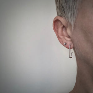 Defined Path: Rectangular Hoop Earrings