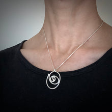 Load image into Gallery viewer, Spiral Trajectory: Coiled Rose Necklace
